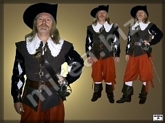 Baroque military captain costume