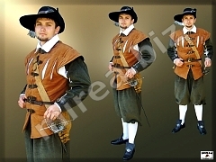 vojenský barokový kostým
