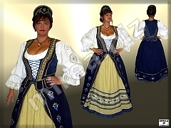 Dámsky šľachtický barokový kostým