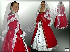 Dámsky svadobný barokový kostým