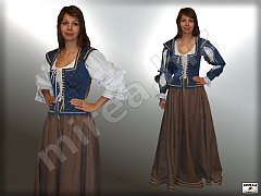 Womens' baroque costume