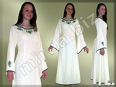 Women's embroidered flax dresses