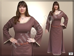Ladies' flax gothic dresses brown Ladies' flax gothic dresses