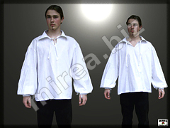 Men's baroque shirt white