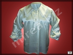 Baroque satin lace shirt