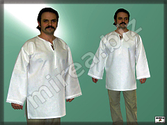Flax embroidered shirt