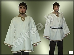 Linen tunic decorated