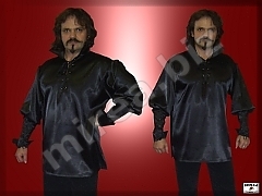 Baroque satin shirt black