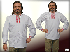 Slovanská vyšívaná ľanová košeľa VELES
