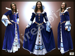 Dámske barokové šľachtické šaty