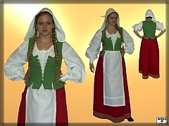 Ladies' peasant costume