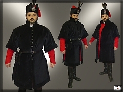 Hungarian coat - velvet cloak lined with fur