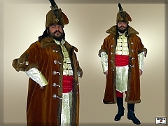 Hungarian coat - velvet cloak lined with fur