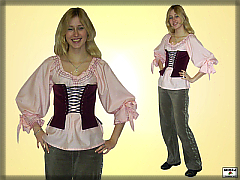 Ladies' blouse with corset