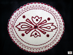 Embroidered place setting