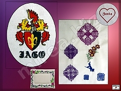 Various machine embroideries