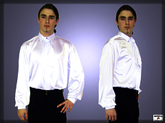 Men's satin shirt