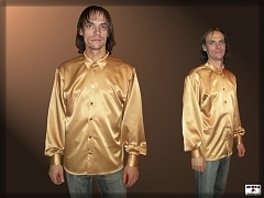 Men's formal satin shirt