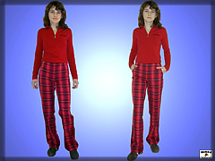 Girl's checkered pants