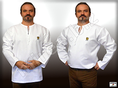 Bavlnená košeľa s vyšitým logom firmy