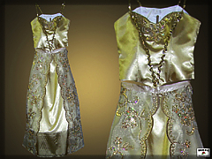 Dámske plesové šaty - vyšívaný tyl a satén
