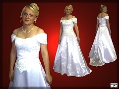 Dámske svadobné šaty s vlečkou