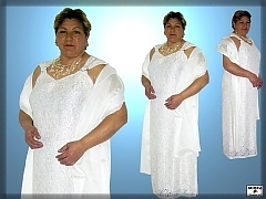 Dámske čipkové šaty so šálom