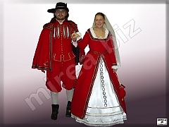 Svadobný barokový šľachtický pár