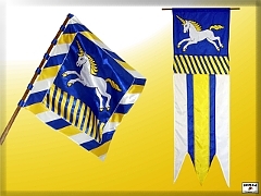 ŠTIAVNIK - štandarda a zástava s erbom ŠTIAVNIK