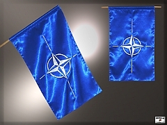 NATO - slávnostná vlajka a zástava NATO slávnostná