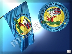 Satin school flag school flag