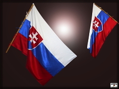 SLOVENSKO - štátna zástava slávnostná SR slávnostná
